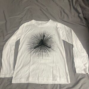 Nike Air Kids White Graphic Long Sleeve Shirt